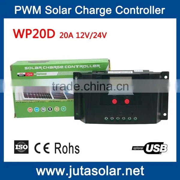 10A 20A 12V 24V Auto PWM Solar Controller WP20D With USB and LCD photo-6