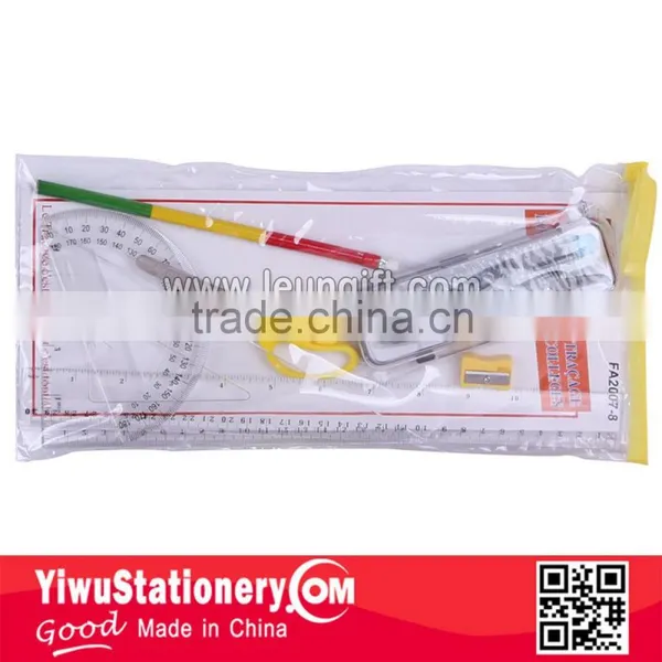 PVC Bag Pack 8 Pcs Geometry Set
