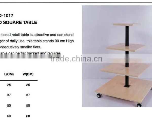 Four Tiered Rectangle Retail Clothing Display Table photo-2