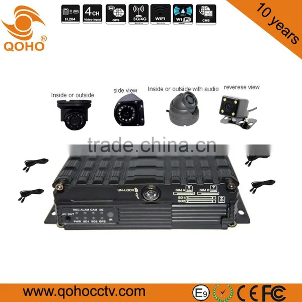 GPS 3g Wifi 4ch MDVR/ Vehicle Mobile Dvr With Free CMS Software With Certificate photo-2