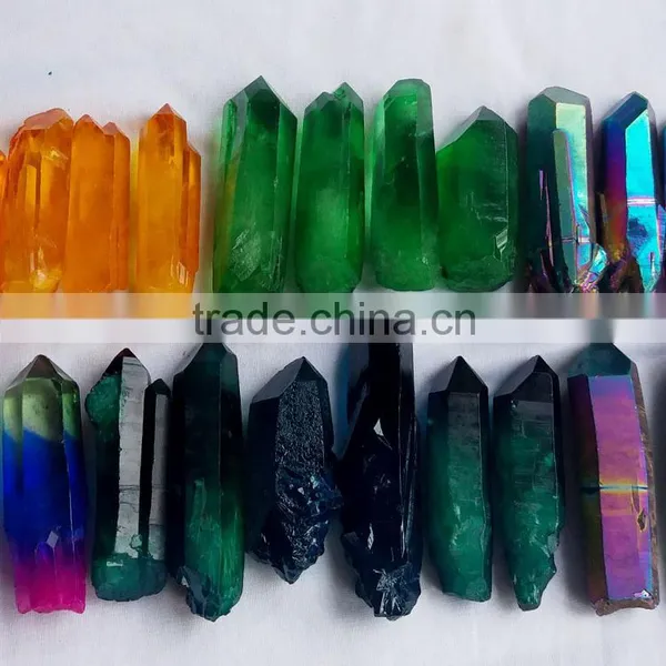 Wholesale Angel Aura Quartz Wand Rainbow Natural Crystal Point photo-4