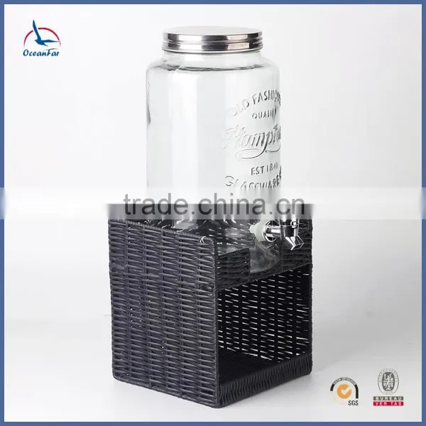 Best Selling Transparent Glass Drink Dispenser Glass Juice Dispenser With Tap photo-2