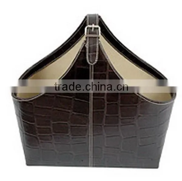 Top Level Promotional Handmade Faux Leather Storage Basket photo-4