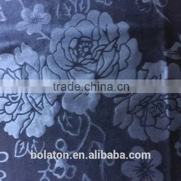 92% Poly and 8%Spandex Navy Velvet Fabric for Girls Dresses photo-4