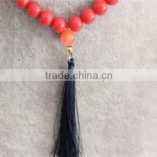 China Factory Stock Cheap Jewellery Women Necklace Arylic Bead Necklace photo-4
