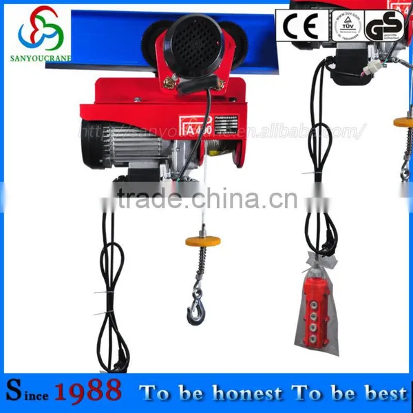 Mini ELectric Hoist 220V PA200 100-200kg Wire Rope Hoist