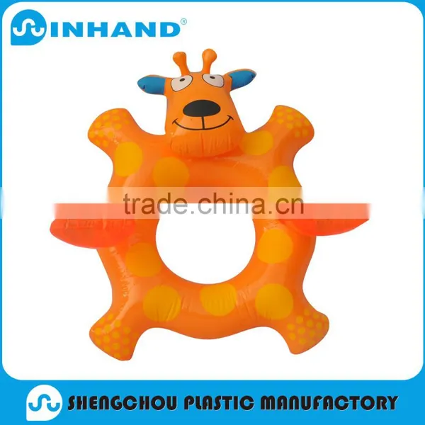 2016 Eco-friendly Orange Cow Inflatable Baby Floating Seat Baby Water Floating Seat Kids Water Ring