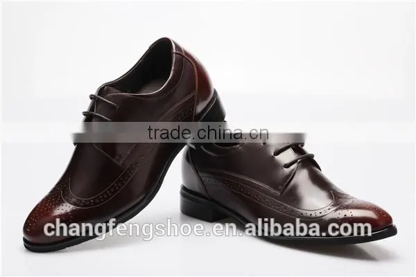 Patent Leather Men Shoes / Retro Brogue Carved Formal Dress Shoes photo-3