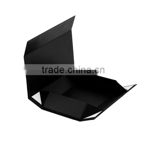 Magnetic Closure Matte Black Foldable Paper Packaging Boxes/ Flat Folding Cardboard Gift Box/ Collapsible Magnetic Box photo-2