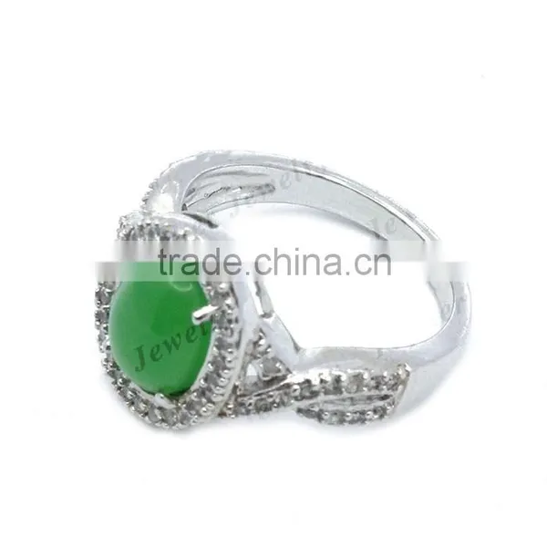 2015 Hot Design Jade Silver Ring Jade Wedding Ring Jade Ring Silver 925 photo-2