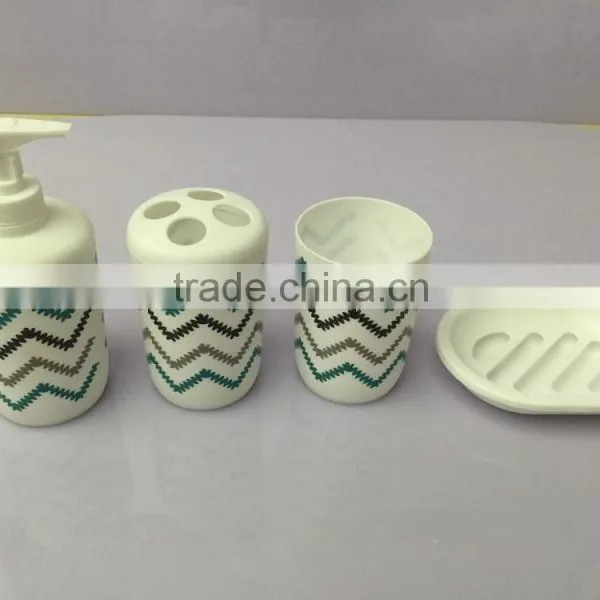 Stripe Printing Plastic Tooth Glass for Bathroom Accessory photo-3