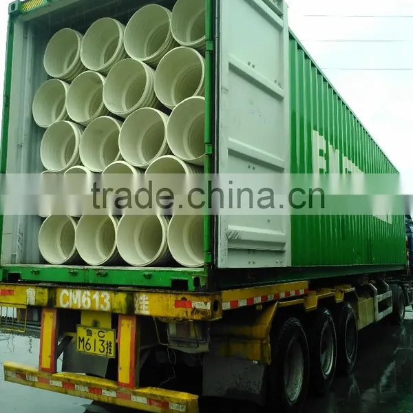 China Supply SN8 White PVC-U Double Wall Corrugated Pipe photo-4
