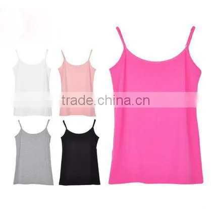 Women Tank Tops With Custom Logo Racer Back Private Label Fitness Wear Ladies Tops Latest Fashion Cotton Plain Yellow Top photo-2