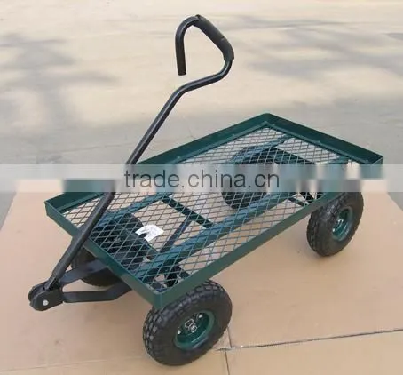 High Quality120KG OEM Mesh Foldable Steel Garden Tool Cart /garden Hand Trolley photo-2