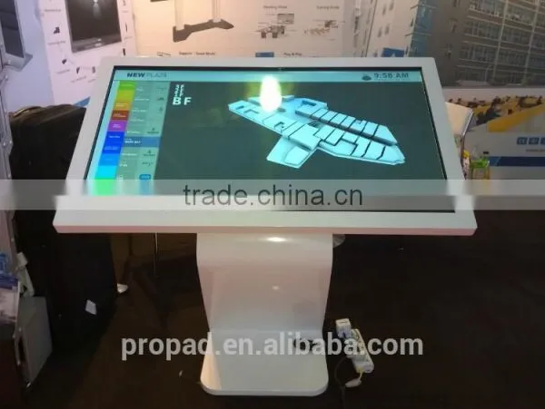 2015 22"55" shopping mall touch kiosk with 3d wayfinder