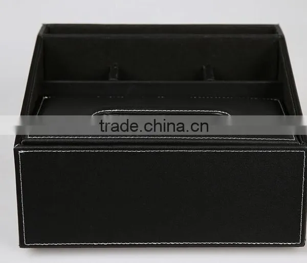 High Quality Originality Black PU Storage Box/tissue Boxes photo-2
