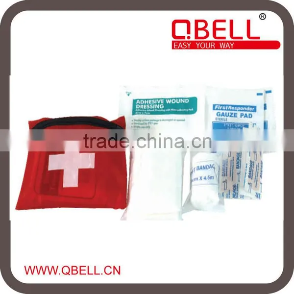 [QBELL]Hot sale emergency medical First Aid Kit/Bag for travel/outdoor/family/car/hotel/school