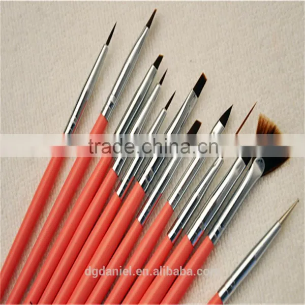 High Quality Snythetic Hair Pink Nail Art Brush photo-2
