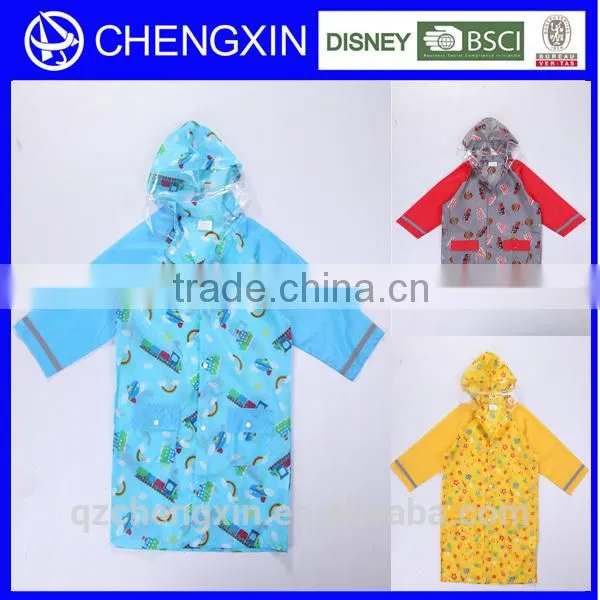 Chinese Custom Color Long Raincoats for Boys
