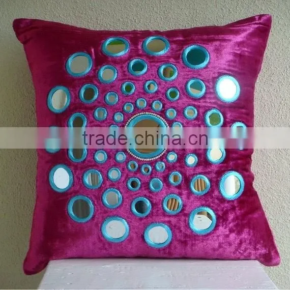 Mirror Work Cushion Covers, , 3D Cushion Covers,Cotton Cushion Covers,Home Decor Cushion Cover