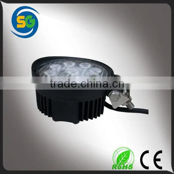 High Quality Round Shape 12V Waterproof 27w Tractor Led Work Light photo-4
