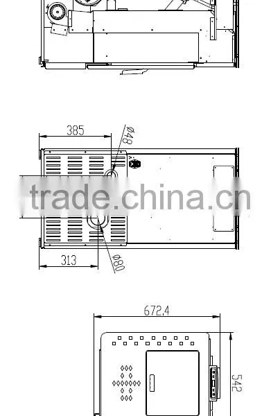ZLKF14 Cast Iron 3 Room-use Pellet Stove/fireplace photo-3