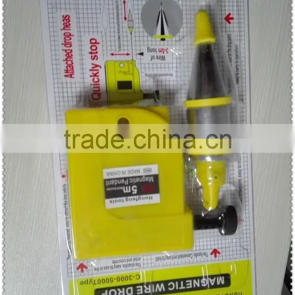3m Yellow Plastic Box Magnetic Plumb Bob With Chromed Bob photo-3