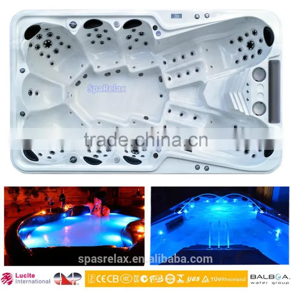 Luxury CE Approval Outdoor 8 to 12 Persons Whirlpool Massage Balboa Acrylic Jazz Spa photo-4