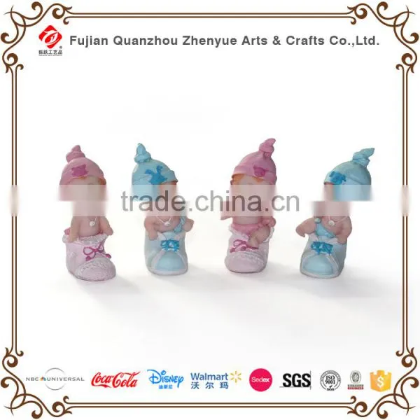 Polyresin Baby Sculpture With Chair Shoes Horse Photo Frame Leaf Holding Baby Figurine Resin Cute Baby Statue photo-3