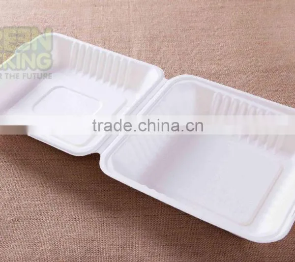 Biodegradable Custom Printed Microwaveable Containers 8''x8''x3'' B021 photo-2