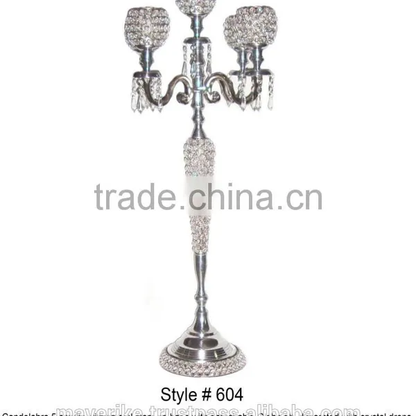 CRYSTAL CANDELABRA CENTERPIECE FOR WEDDING photo-5