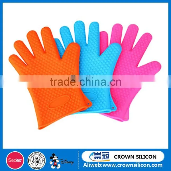 FDA Heat Resistant Silicone Cooking Baking Gloves for Oven Mitt photo-2
