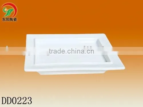 Chaozhou Factory Direct Wholesale Cheap White Square Ceramic Bath Soap Dish Holder photo-2