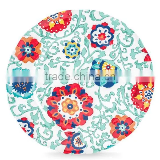Western Bamboo Fibre Biodegradable Tableware Dishes Plate, Dishwasher Safe Plate for Camping and Party photo-2