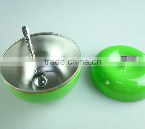 4 Pcs Apple Style Stainless Steel Salt and Pepper Shaker Whit Clourful photo-5