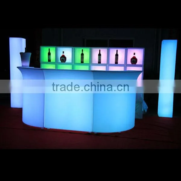 Nightclub Used RGB Color Changing Led Glowing Shining Vintage Bar Counter photo-2
