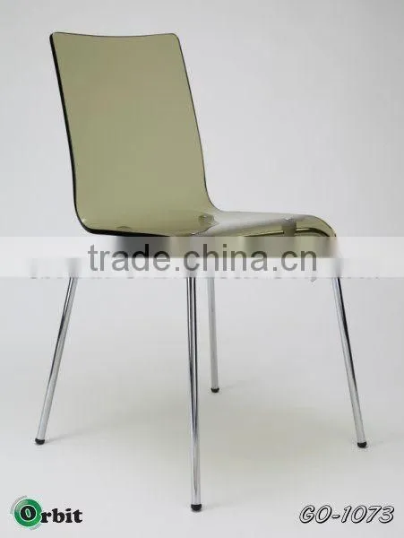 Modern Home Furniture Acrylic Dining Chair, Simple Plastic Design Coffee Chair photo-4