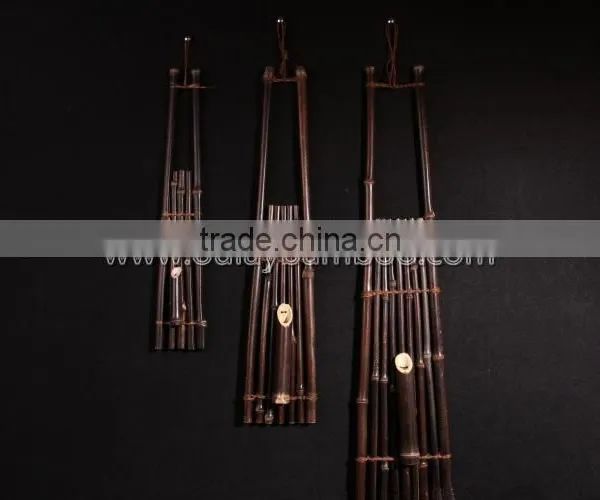 Nature Black Bamboo Poles Ladders With Flowers for Home And Garden Decoration photo-4