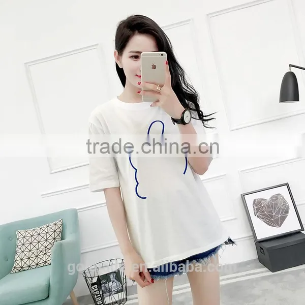 Women's Short Sleeve Letter Print T Shirts Custom Printing T Shirts photo-6