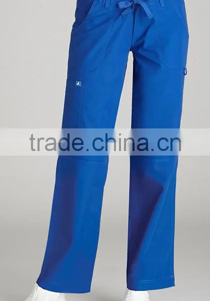 Medical Women's Split Knee Drawstring Solid Scrub Pant photo-2