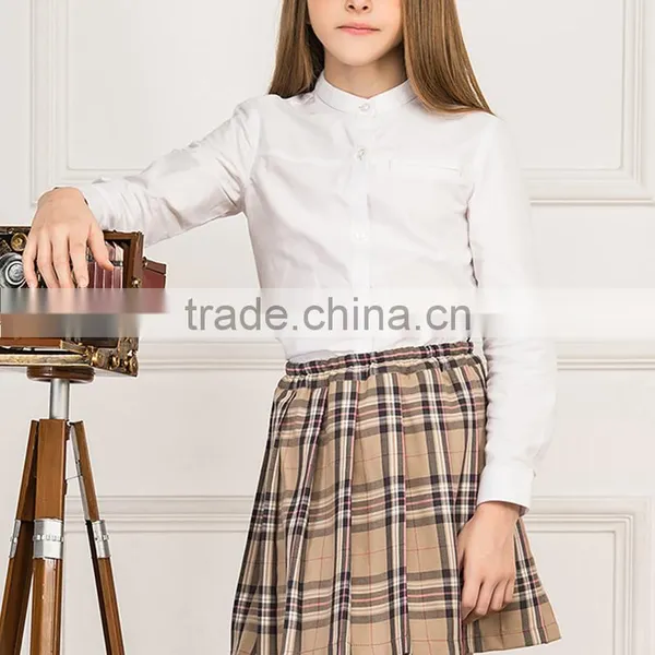 Wholesale OEM Girls Long Sleeve School Shirt Latest Design photo-5