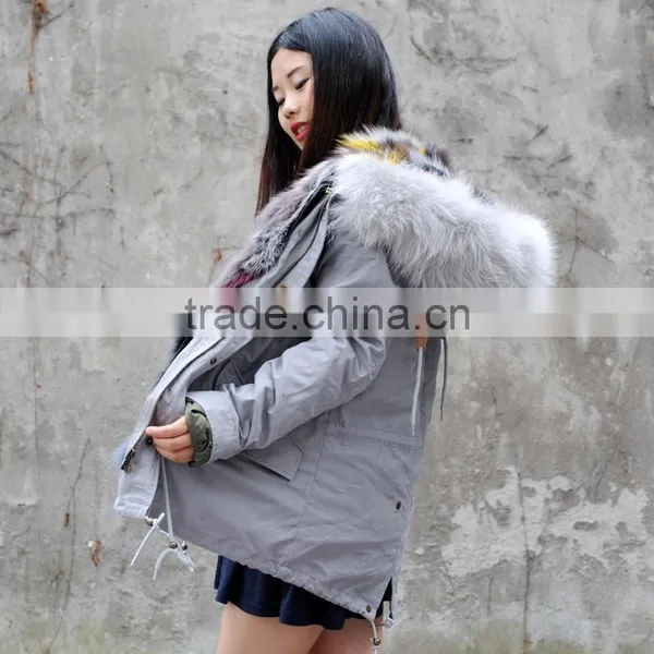 CX-G-P-05J Fox Fur Lining Raccoon Fur Collar Women Winter Fur Parka photo-5