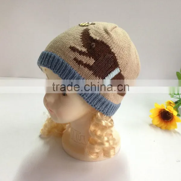 New Acrylic Lovely Knitted Baby Hats Factory photo-2