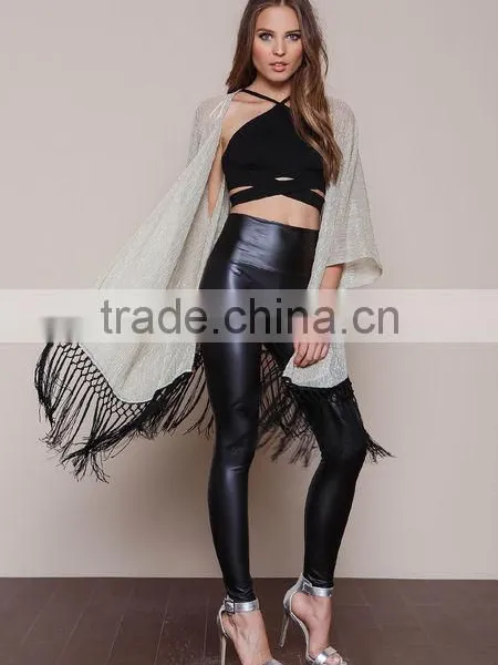 MGOO OEM Services Gold Dust Kimono Cardigan Fashion Tassels Tops Women Sexy Shawl Clothes Loose photo-4