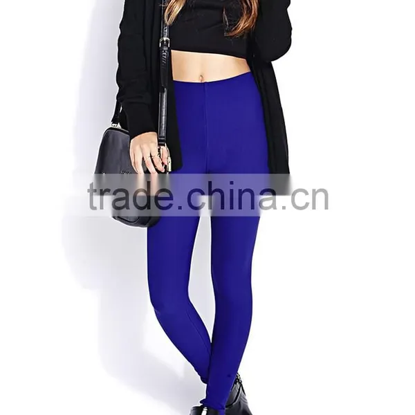 Plain Polyester Lycra Sexy Women Leggings photo-3