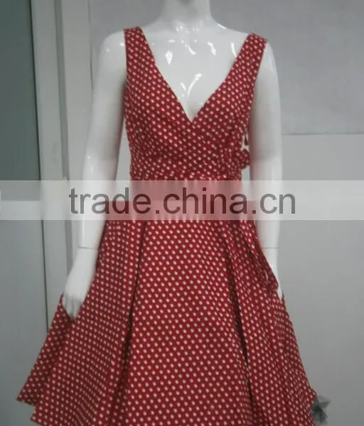 Walson Rockabilly Tea Shirt Dress Polka Dot 50s Retro Plus photo-3
