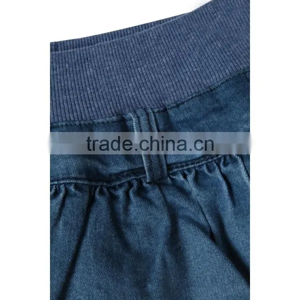 Latest Design Round Pocket Design Sky Blue Culottes Lace Kid Ruffle Dress Pants photo-6