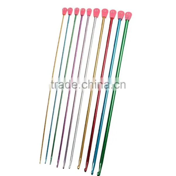 Cheap Wholesale Mixed Color Aluminum Oxide Crochet Hooks Set photo-2