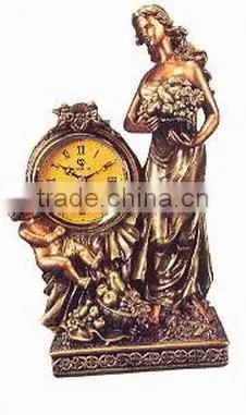 Beautiful Artistic Polyresin Statue Table Clock photo-5