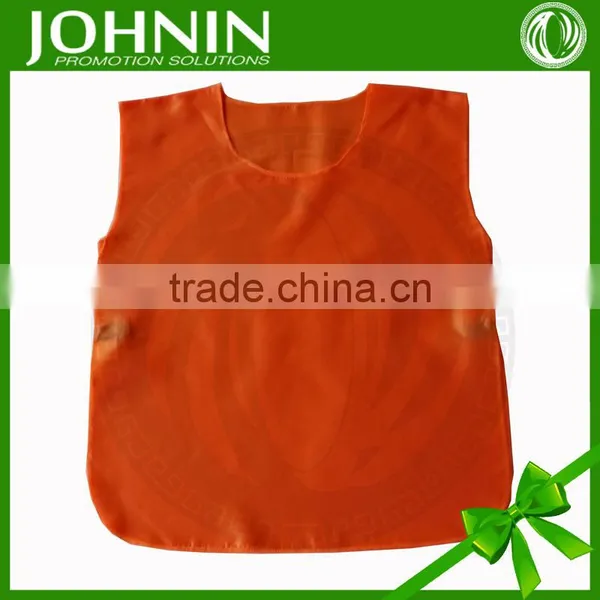Custom Savety Hot 100% Polyester Orange Vest With Elastic Band